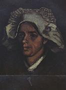 Vincent Van Gogh Head of a Peasant Woman with White Cap (nn04) oil painting artist